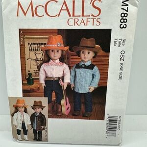 McCall's Crafts Cowboy Doll Outfit Sewing Pattern